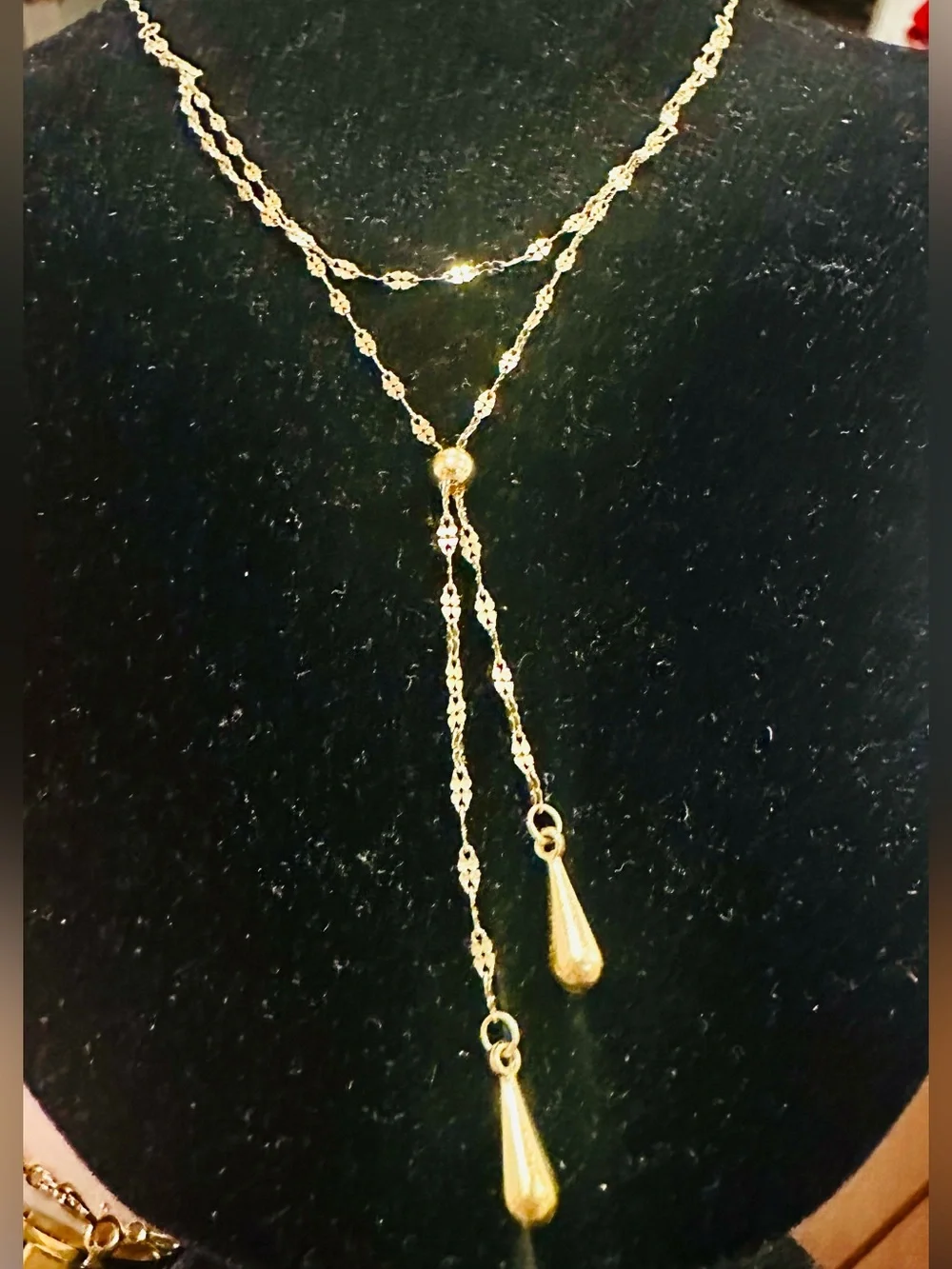 New 14K Solid Gold Necklace diamond cut thick solid 14K gold chain LONG laniard